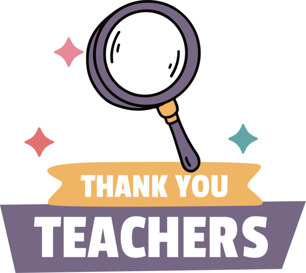 Transparent World Teacher's Day Human Logo Magnifying glass for Thank You Teacher for World Teachers Day