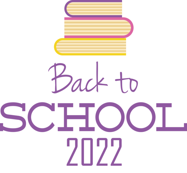 Transparent Back to School Logo Line Violet for Back to School 2022 for Back To School