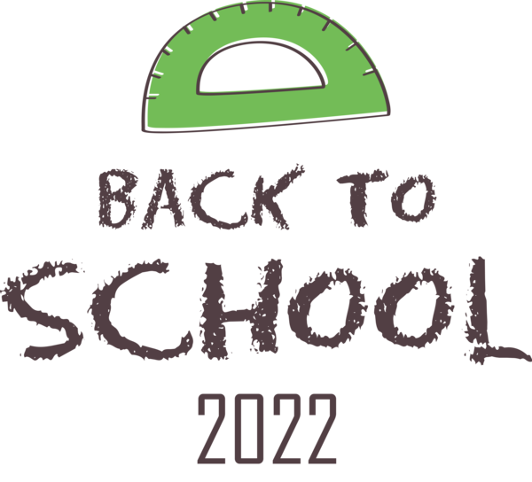 Transparent Back to School Logo Font Number for Back to School 2022 for Back To School