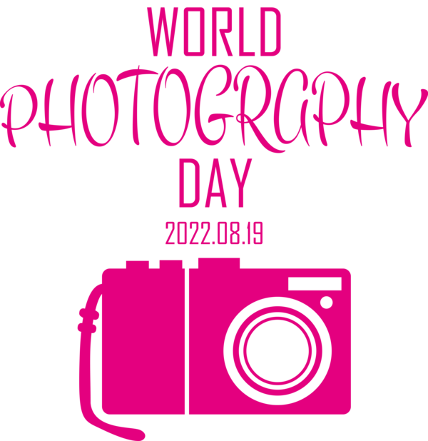 Transparent World Photography Day Design Logo Text for Photography Day for World Photography Day