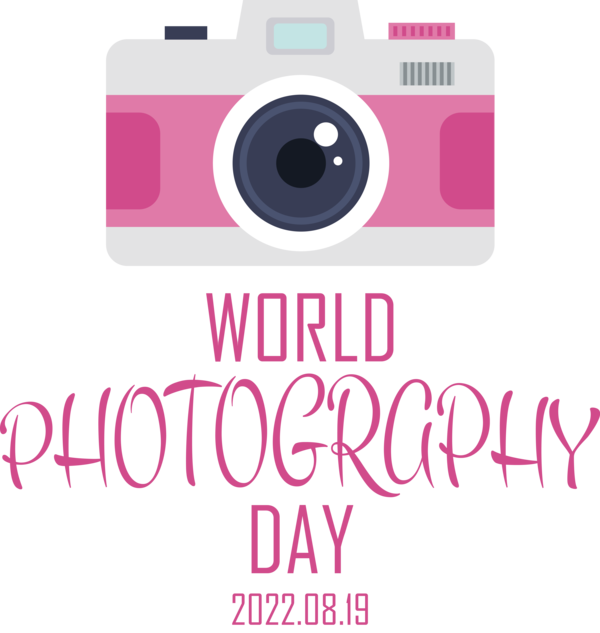 Transparent World Photography Day Camera Design Logo for Photography Day for World Photography Day