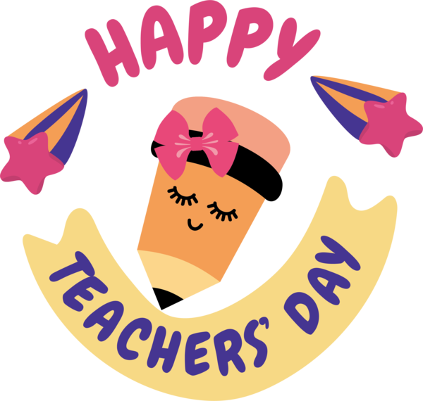 Transparent World Teacher's Day Logo Line Purple for Teachers' Days for World Teachers Day