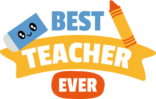 Transparent World Teacher's Day Logo Yellow for Best Teacher for World Teachers Day