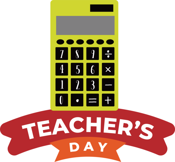 Transparent World Teacher's Day Logo Numeric Keypad Font for Teachers' Days for World Teachers Day