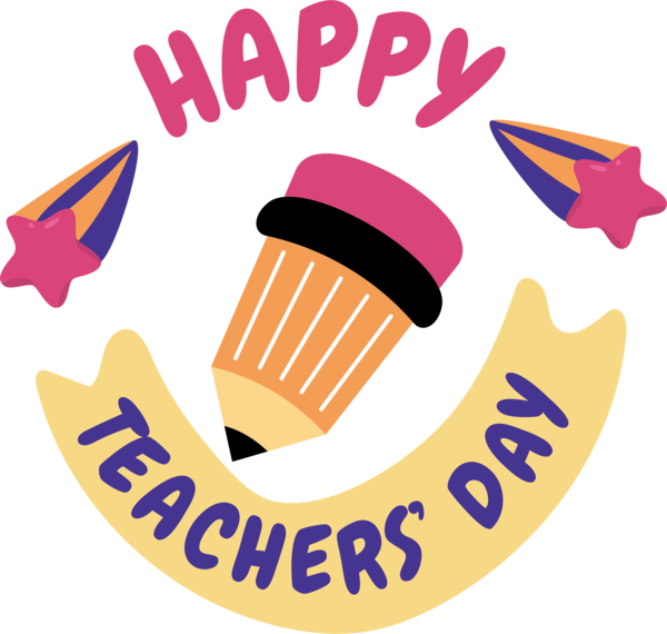 Transparent World Teacher's Day Logo Line Purple for Teachers' Days for World Teachers Day