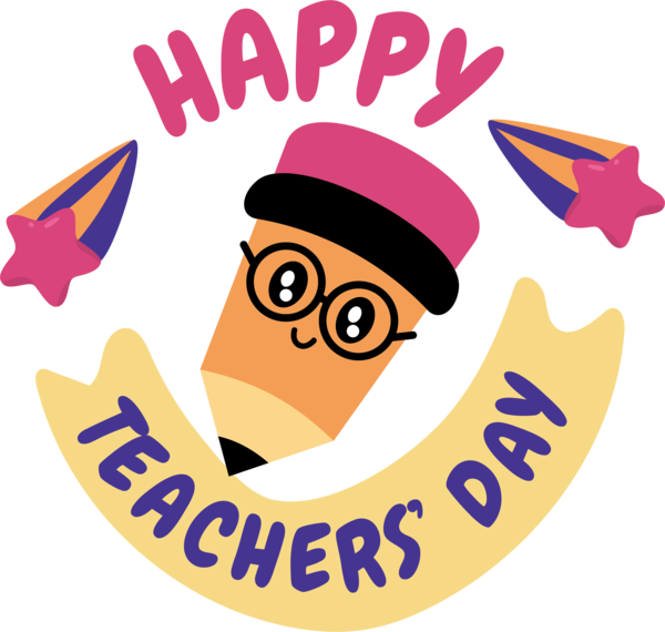Transparent World Teacher's Day Logo Line Happiness for Teachers' Days for World Teachers Day