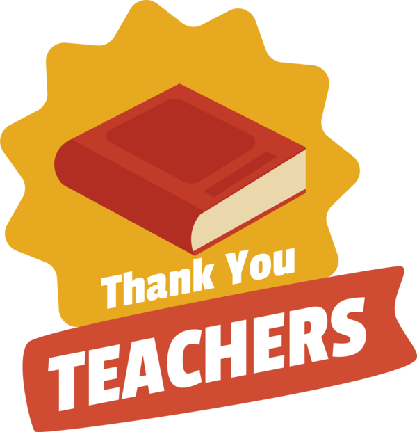 Transparent World Teacher's Day Logo Yellow Design for Thank You Teacher for World Teachers Day