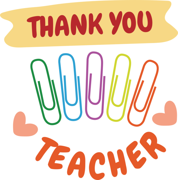 Transparent World Teacher's Day Logo Text Line for Thank You Teacher for World Teachers Day