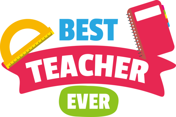 Transparent World Teacher's Day Design Logo Line for Best Teacher for World Teachers Day