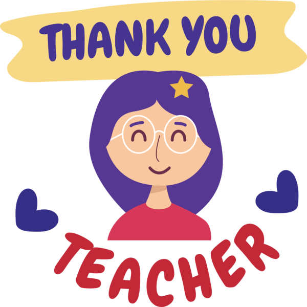Transparent World Teacher's Day Human Cartoon Logo for Thank You Teacher for World Teachers Day