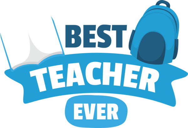 Transparent World Teacher's Day Logo Cartoon Design for Best Teacher for World Teachers Day