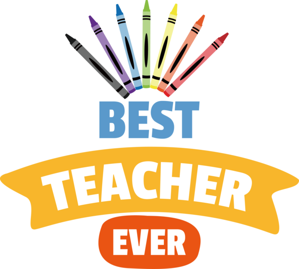 Transparent World Teacher's Day Logo Text Design for Best Teacher for World Teachers Day
