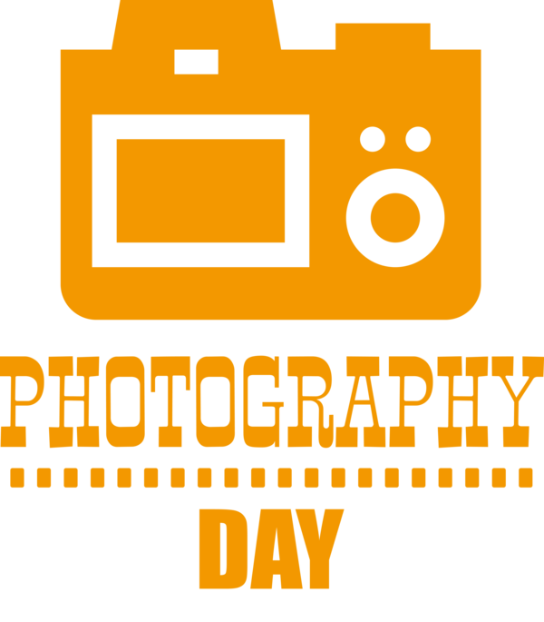 Transparent World Photography Day Logo Yellow Line for Photography Day for World Photography Day