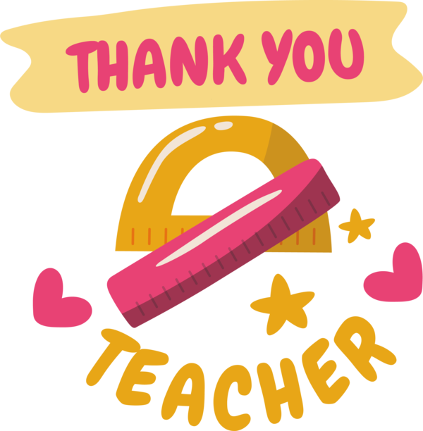 Transparent World Teacher's Day Logo Design Number for Thank You Teacher for World Teachers Day