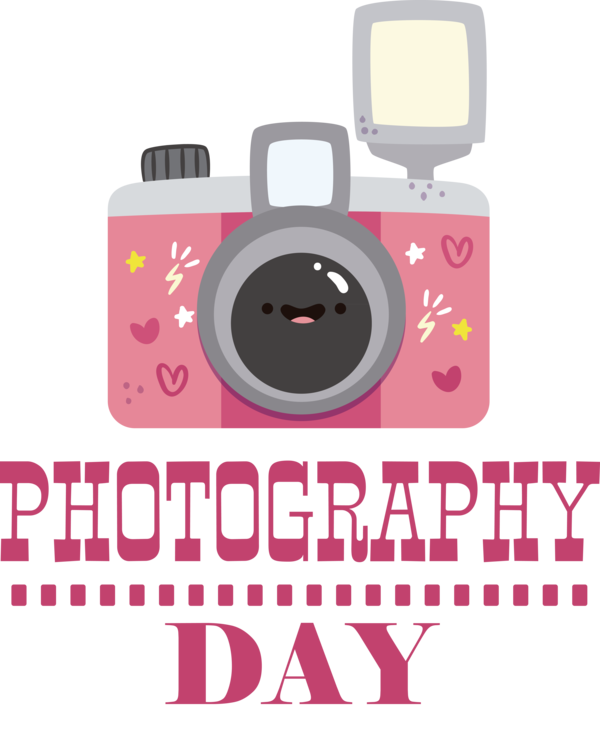 Transparent World Photography Day Camera Cartoon Design for Photography Day for World Photography Day