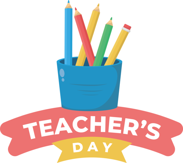 Transparent World Teacher's Day Logo Pencil Design for Teachers' Days for World Teachers Day