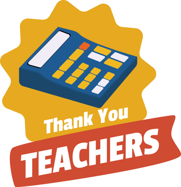 Transparent World Teacher's Day Electronics Accessory Logo Yellow for Thank You Teacher for World Teachers Day