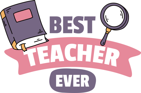 Transparent World Teacher's Day Logo Cartoon for Best Teacher for World Teachers Day
