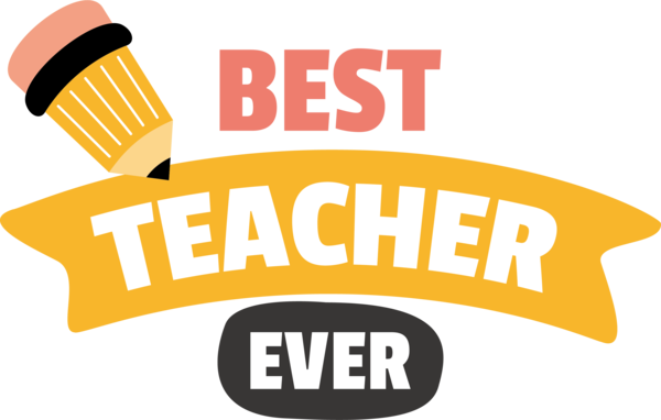 Transparent World Teacher's Day Logo Human Design for Best Teacher for World Teachers Day