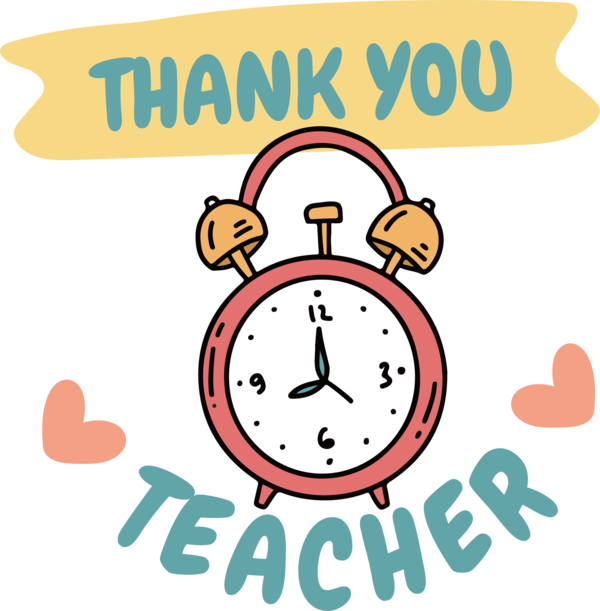 Transparent World Teacher's Day Alarm Clock Human Clock for Thank You Teacher for World Teachers Day