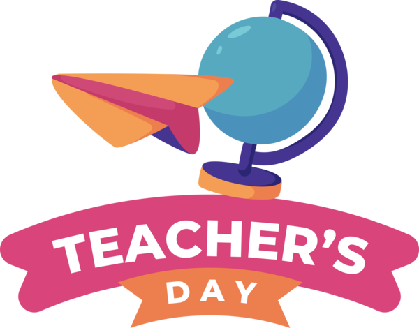 Transparent World Teacher's Day Logo Design Text for Teachers' Days for World Teachers Day