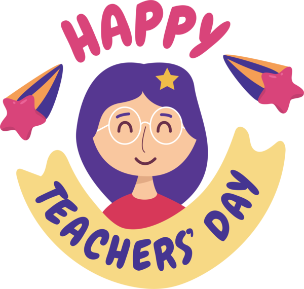 Transparent World Teacher's Day Logo Text Cartoon for Teachers' Days for World Teachers Day