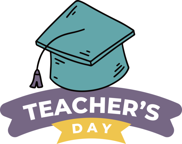 Transparent World Teacher's Day Design Logo Line for Teachers' Days for World Teachers Day
