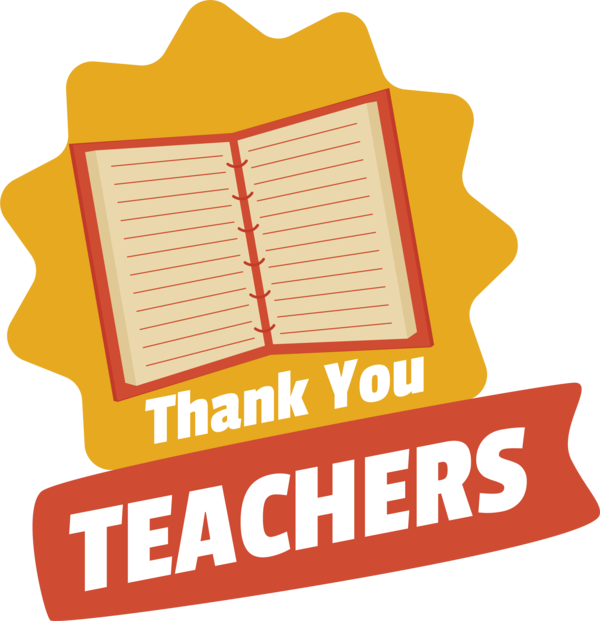 Transparent World Teacher's Day Logo Yellow Teachers' Day for Thank You Teacher for World Teachers Day