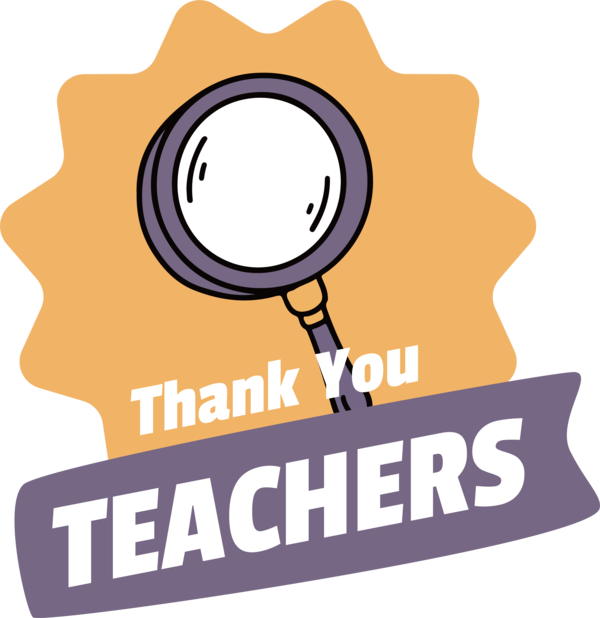 Transparent World Teacher's Day Logo Human Design for Thank You Teacher for World Teachers Day