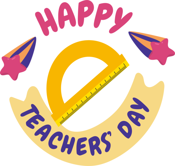 Transparent World Teacher's Day Symbol Logo Yellow for Teachers' Days for World Teachers Day