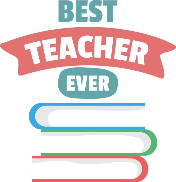 Transparent World Teacher's Day Logo Line Text for Best Teacher for World Teachers Day