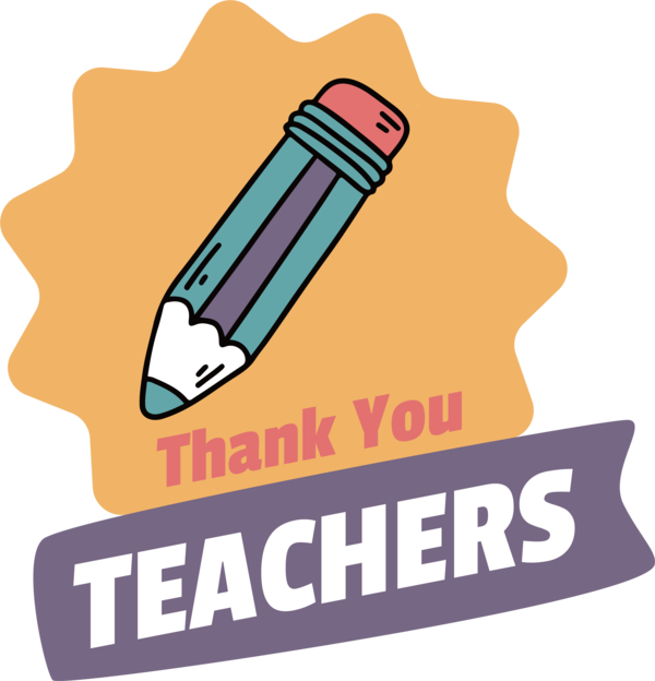 Transparent World Teacher's Day Logo Line Design for Thank You Teacher for World Teachers Day