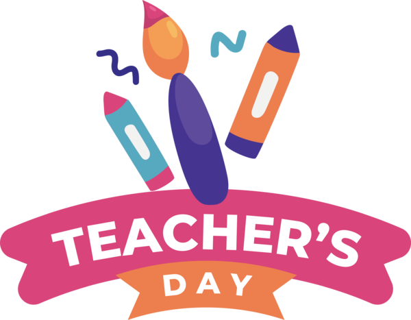 Transparent World Teacher's Day Logo Design Violet for Teachers' Days for World Teachers Day