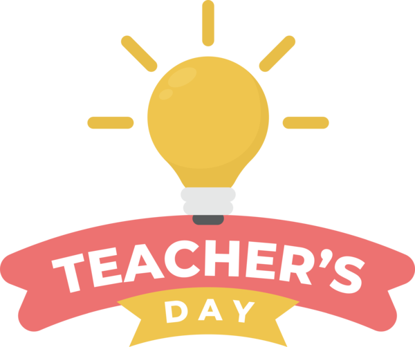 Transparent World Teacher's Day Logo Yellow Design for Teachers' Days for World Teachers Day
