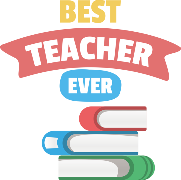 Transparent World Teacher's Day Logo Design Text for Best Teacher for World Teachers Day