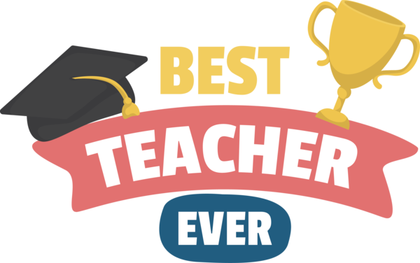 Transparent World Teacher's Day Logo Design Yellow for Best Teacher for World Teachers Day