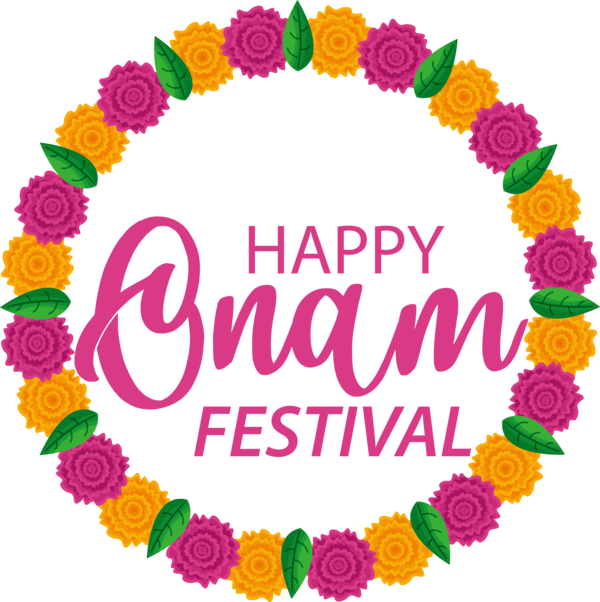 Transparent Onam Floral design Flower Cut flowers for Onam Harvest Festival for Onam