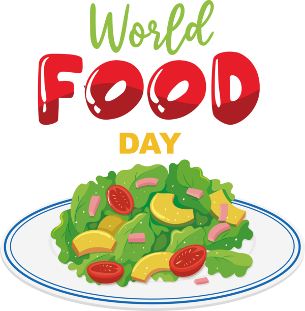 Transparent World Food Day Salad Green salad Dish for Food Day for World Food Day