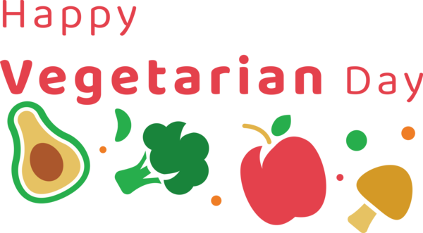 Transparent World Vegetarian Day Logo Superfood Design for Vegetarian Day for World Vegetarian Day