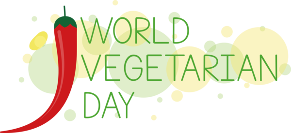 Transparent World Vegetarian Day Logo Design Flower for Vegetarian Day for World Vegetarian Day