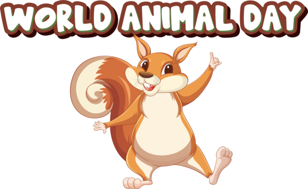 Transparent World Animal Day Squirrels Cape ground squirrel Rodents for Animal Day for World Animal Day