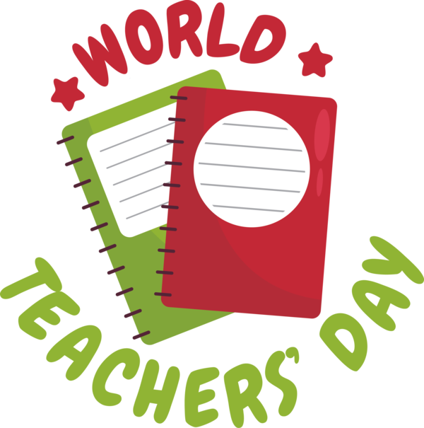 Transparent World Teacher's Day Logo Line Green for Teachers' Days for World Teachers Day