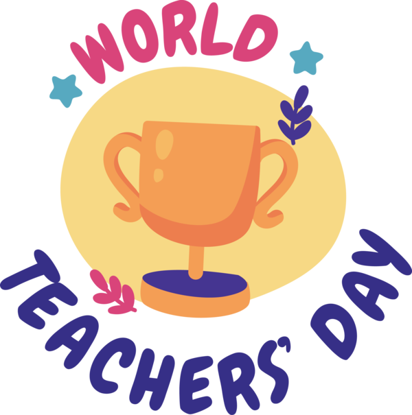Transparent World Teacher's Day Coffee Coffee cup Cartoon for Teachers' Days for World Teachers Day