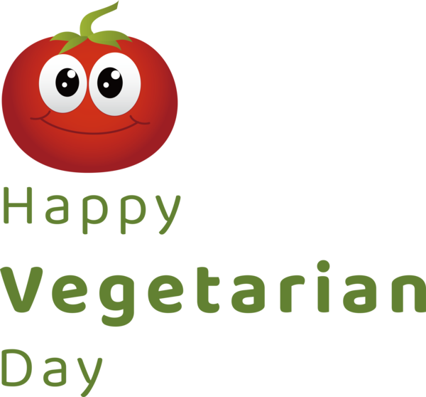 Transparent World Vegetarian Day Logo Icon Smiley for Vegetarian Day for World Vegetarian Day