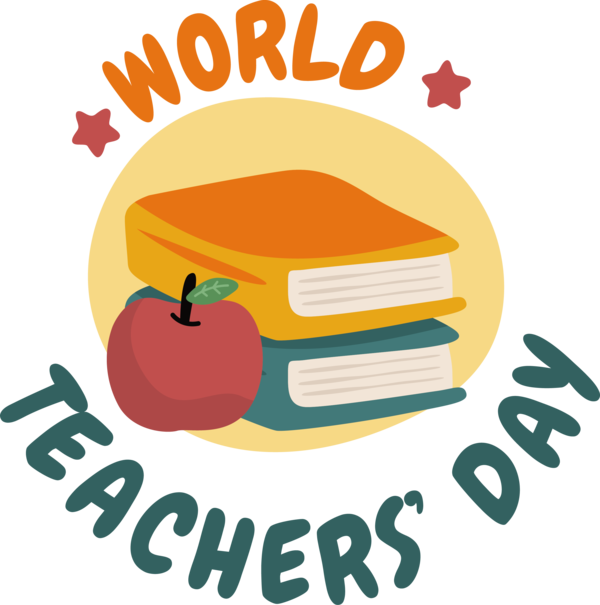 Transparent World Teacher's Day Cartoon Logo Line for Teachers' Days for World Teachers Day