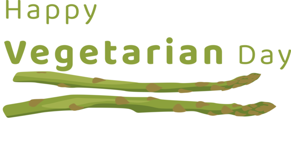 Transparent World Vegetarian Day Plant stem Design Font for Vegetarian Day for World Vegetarian Day