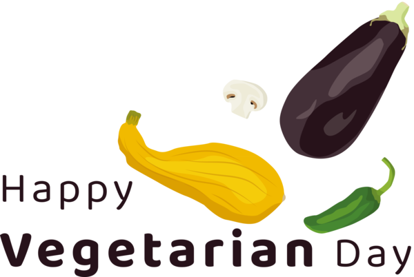 Transparent World Vegetarian Day Banana Logo Commodity for Vegetarian Day for World Vegetarian Day