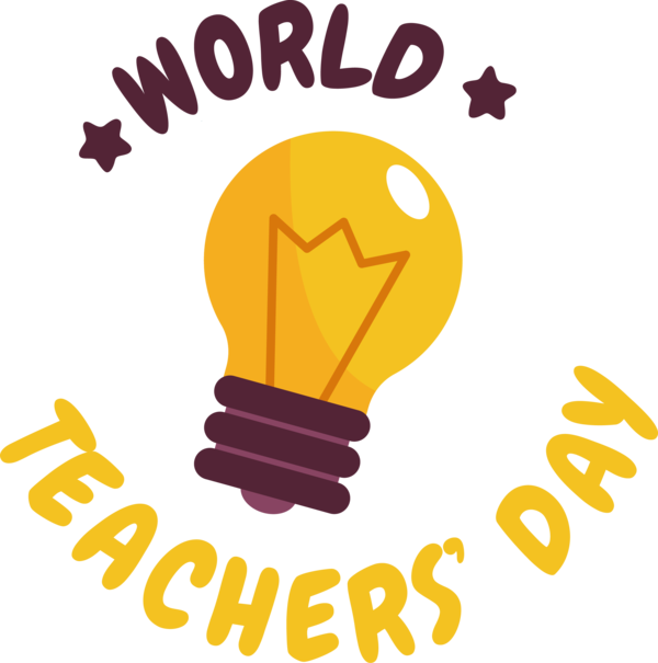 Transparent World Teacher's Day Human Line Yellow for Teachers' Days for World Teachers Day