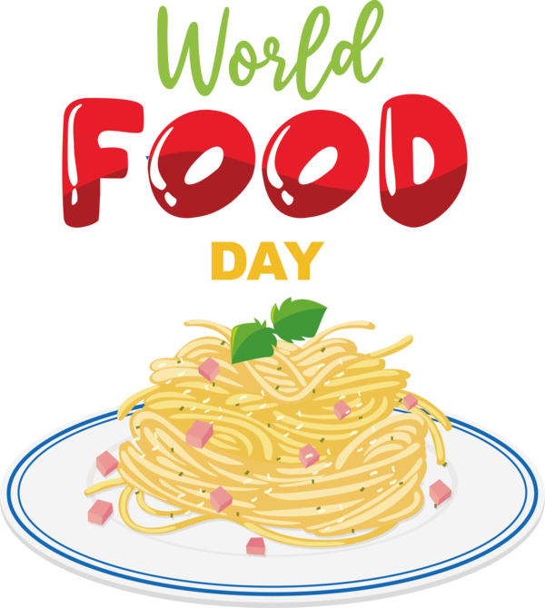 Transparent World Food Day Spaghetti Staple food Line for Food Day for World Food Day