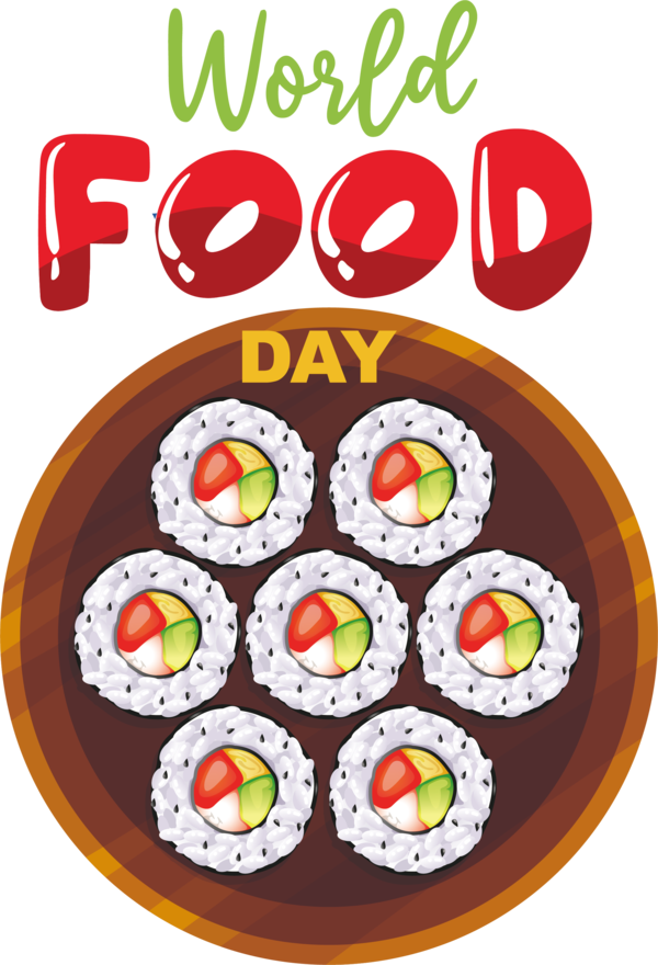 Transparent World Food Day Sushi Japanese Cuisine Ramen for Food Day for World Food Day